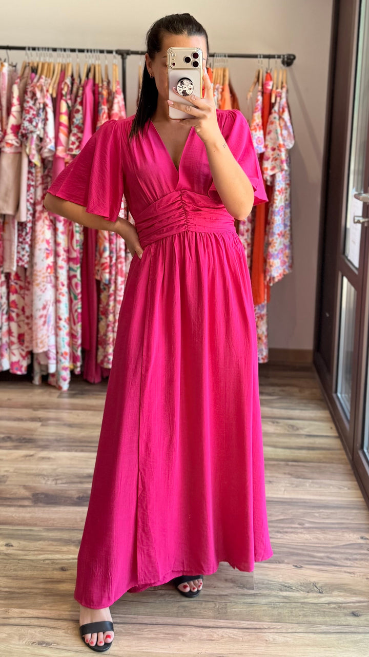 Robe longue Appo rose fuschia