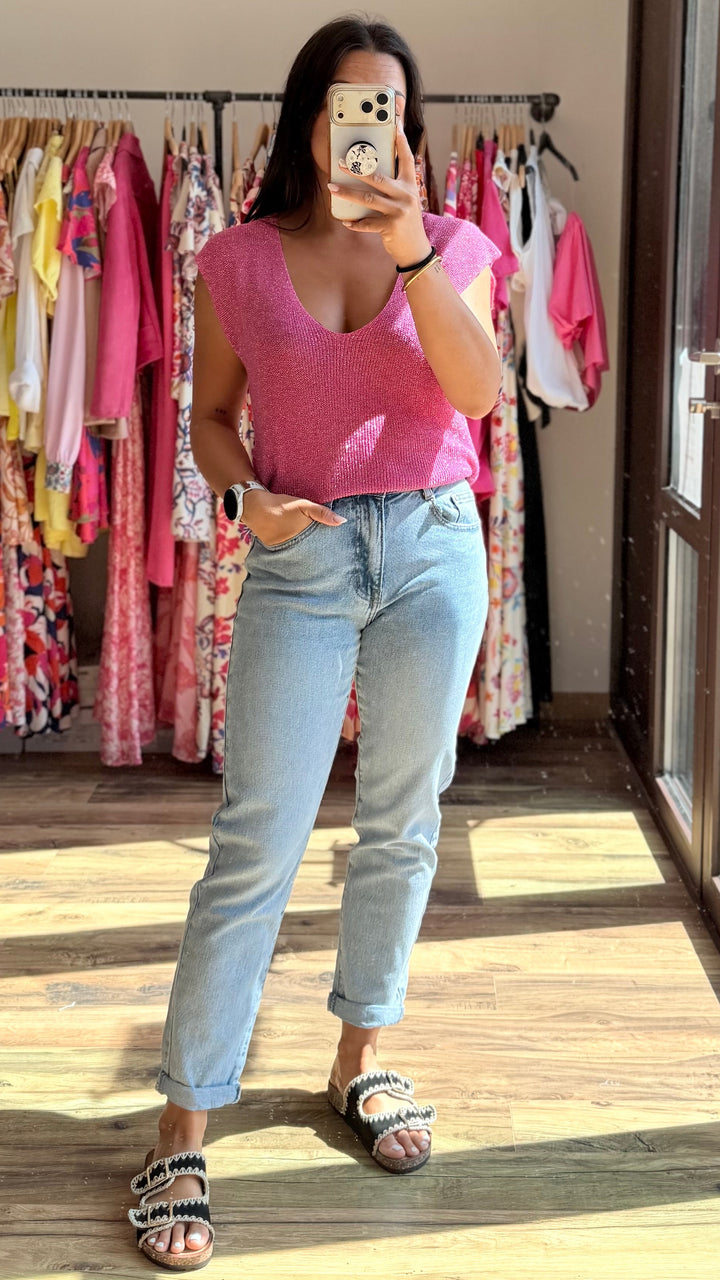 Top Milane fushia CURVY