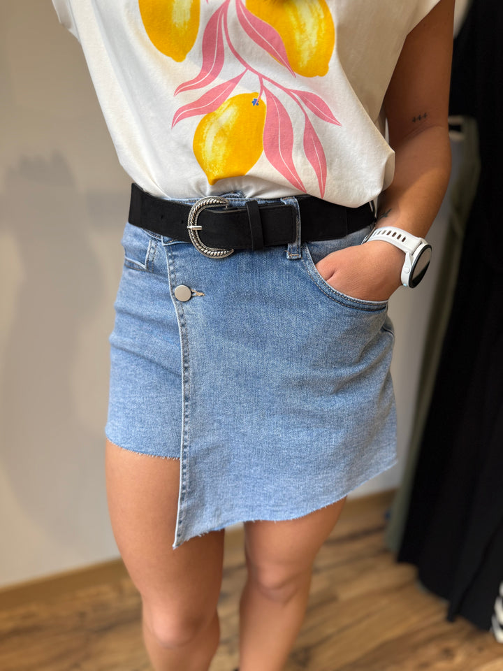 Jupe short jean
