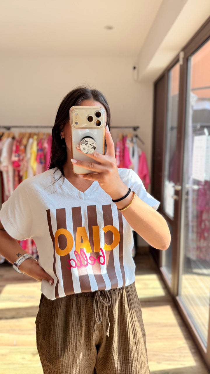 Teeshirt Ciao Bella choco