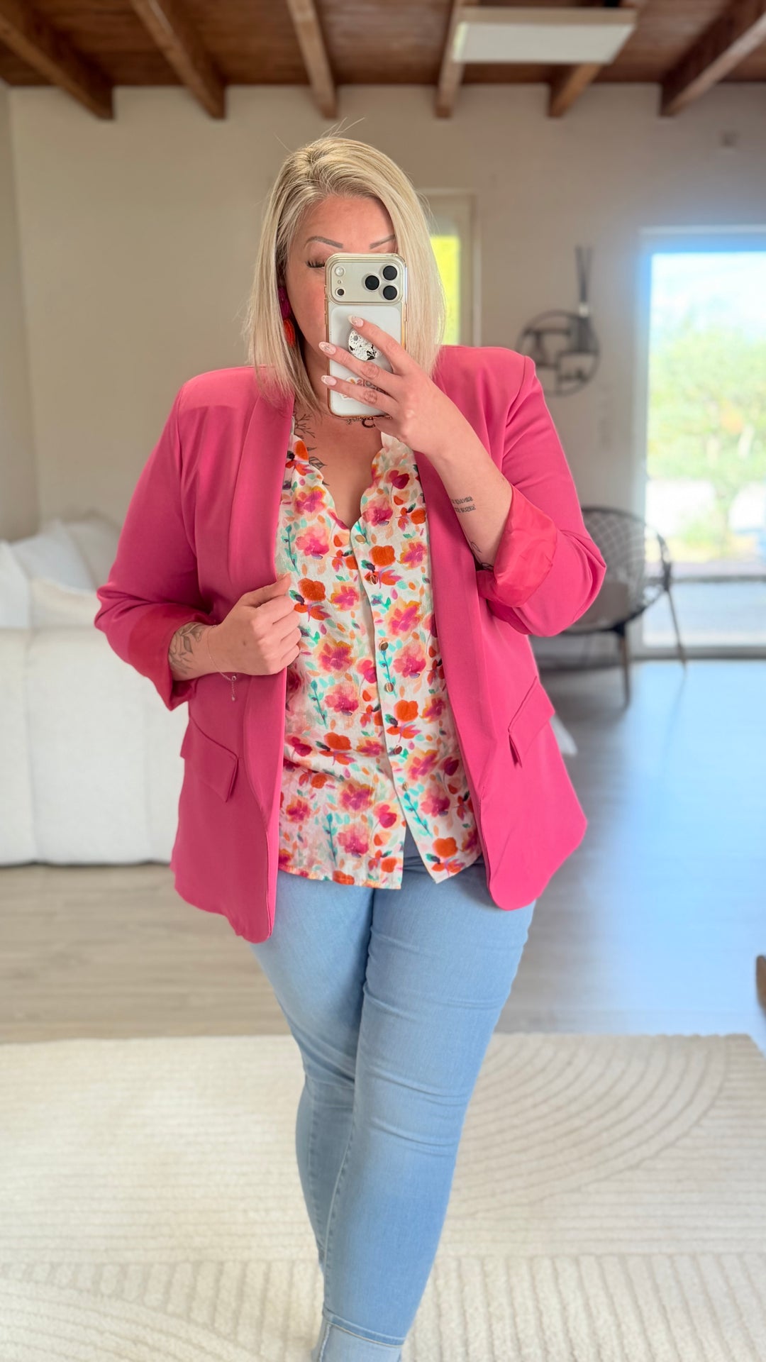Blazer fushia CURVY 42 au 46