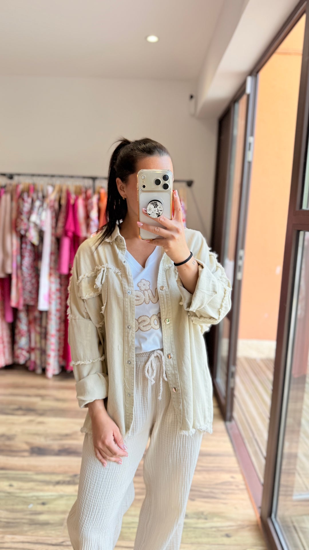 Teeshirt la vie en rose beige