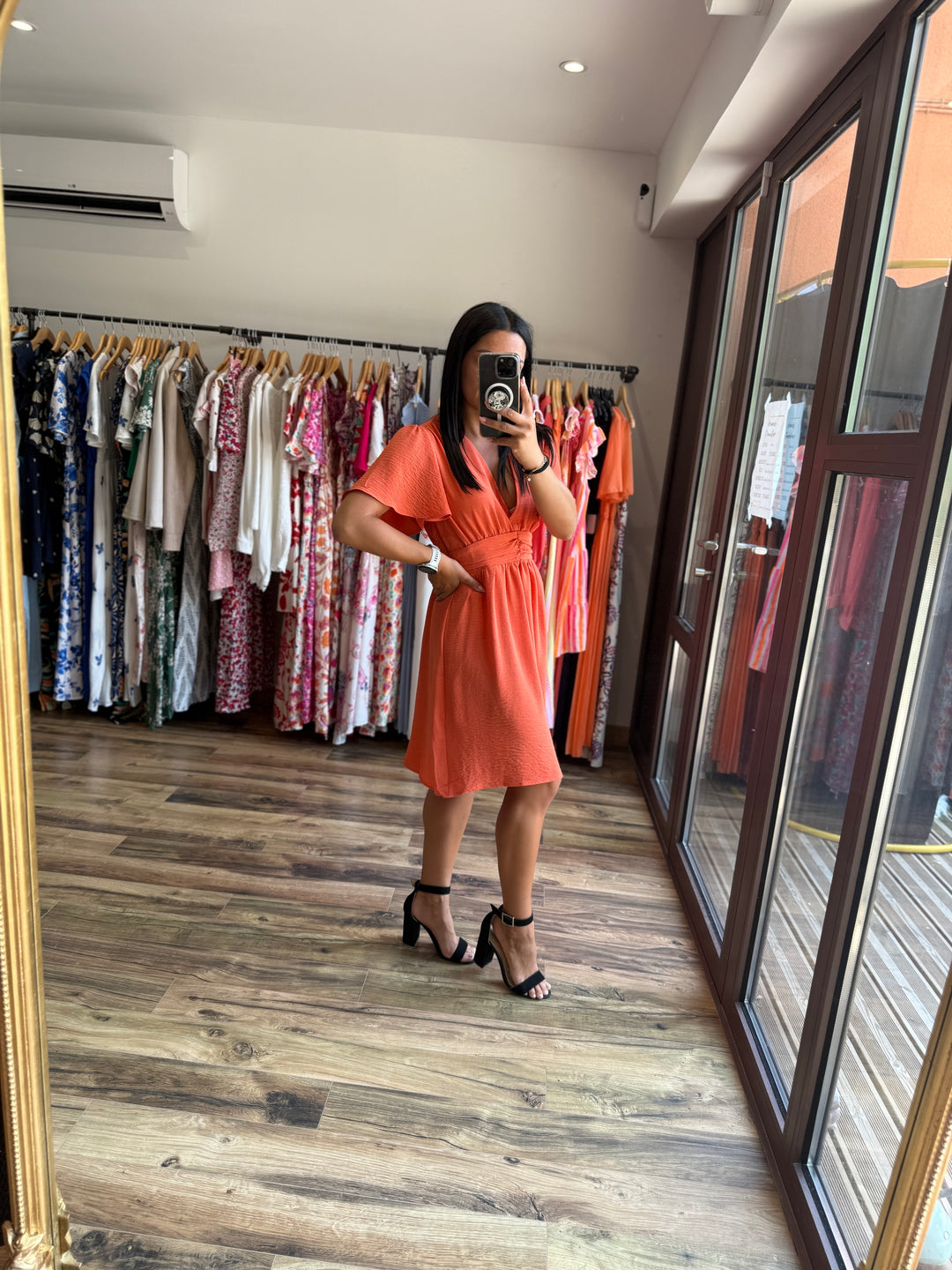 Robe courte Anail orange