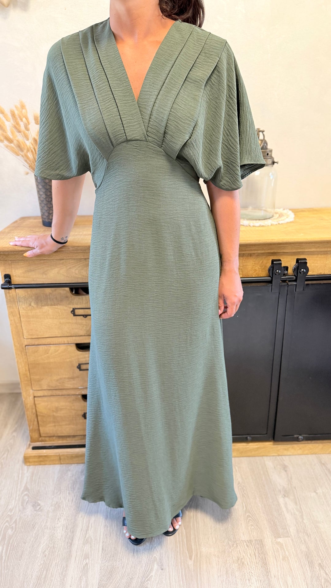 Robe longue Jehan CURVY kaki