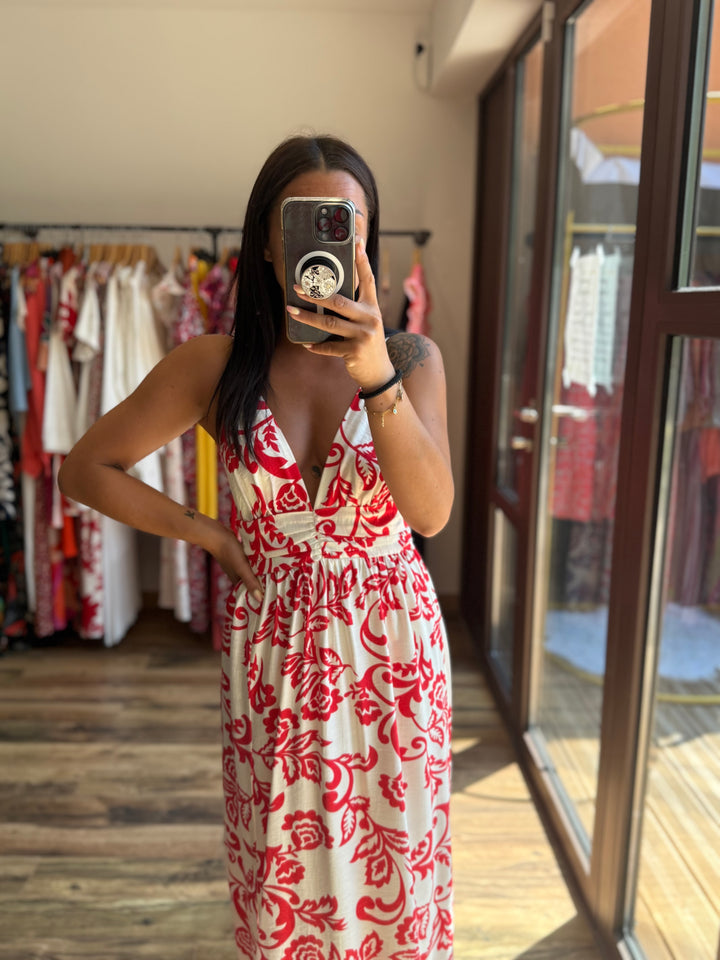 Robe Étienne rouge CURVY