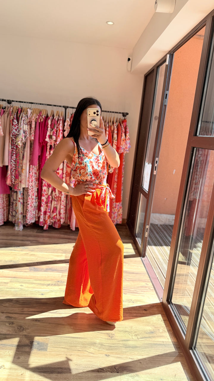 Pantalon Candice orange CURVY