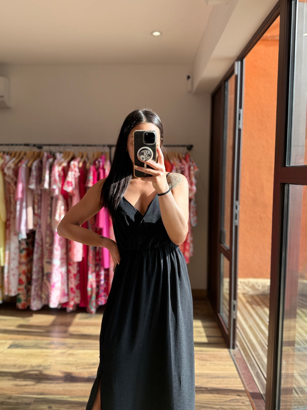 Robe longue Amanda CURVY noir
