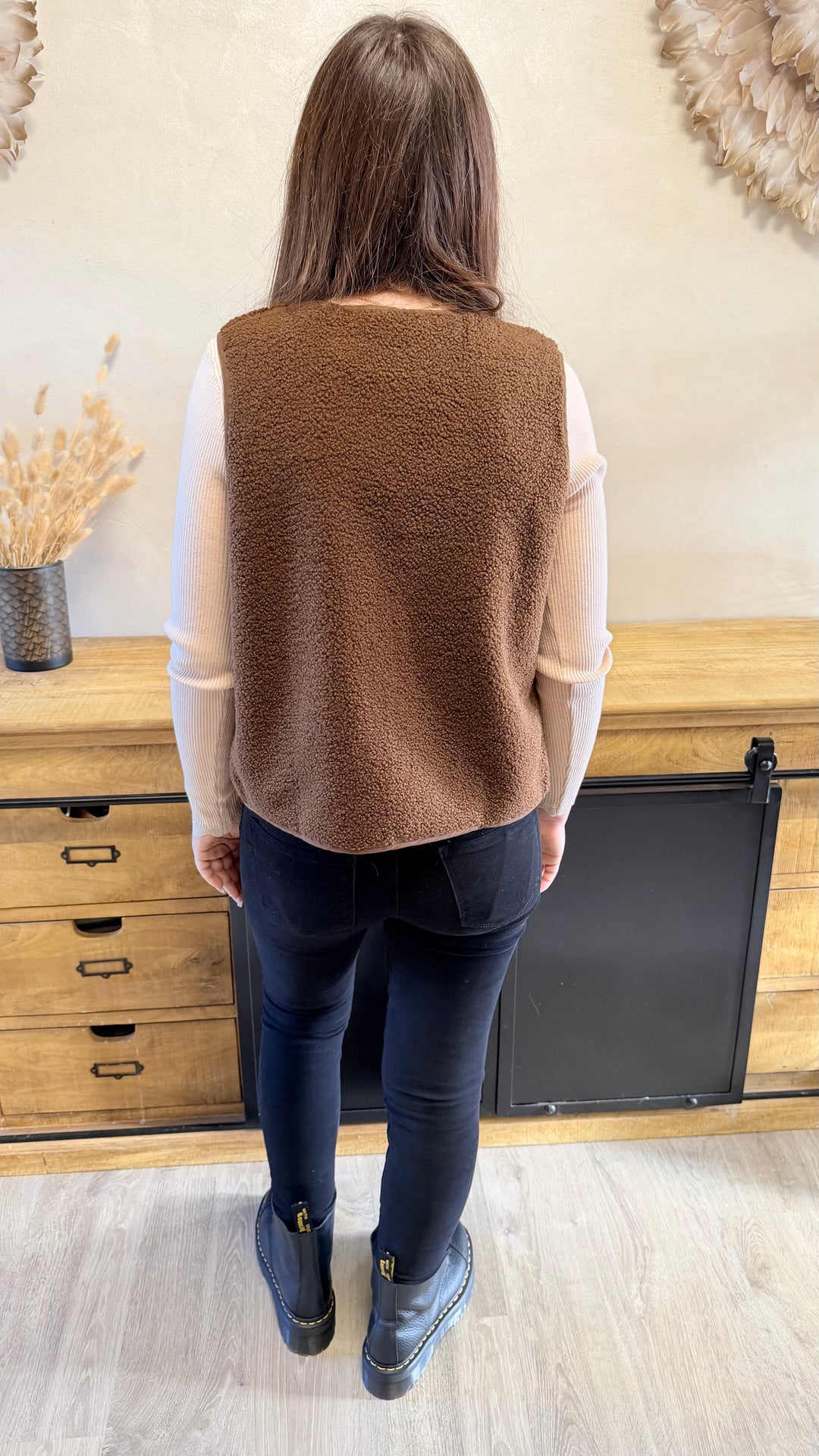 Pull fin Simah beige