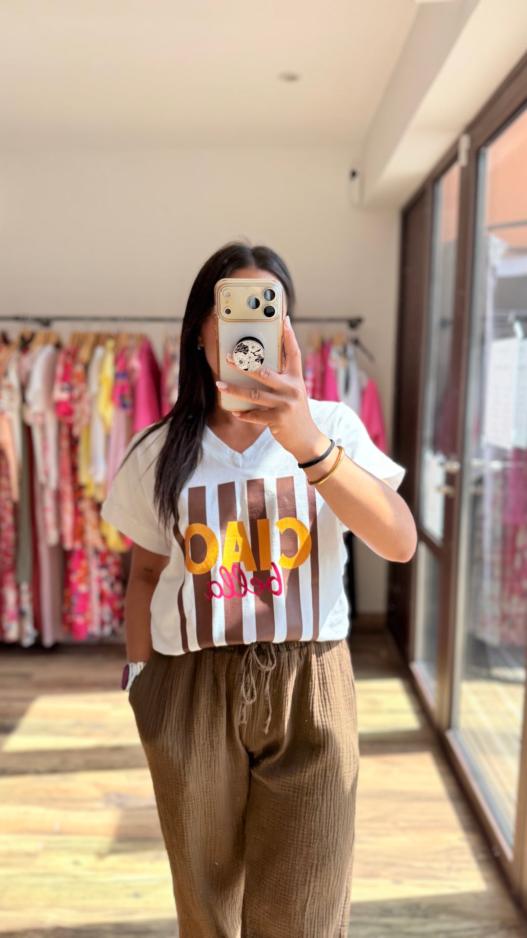 Teeshirt Ciao Bella choco