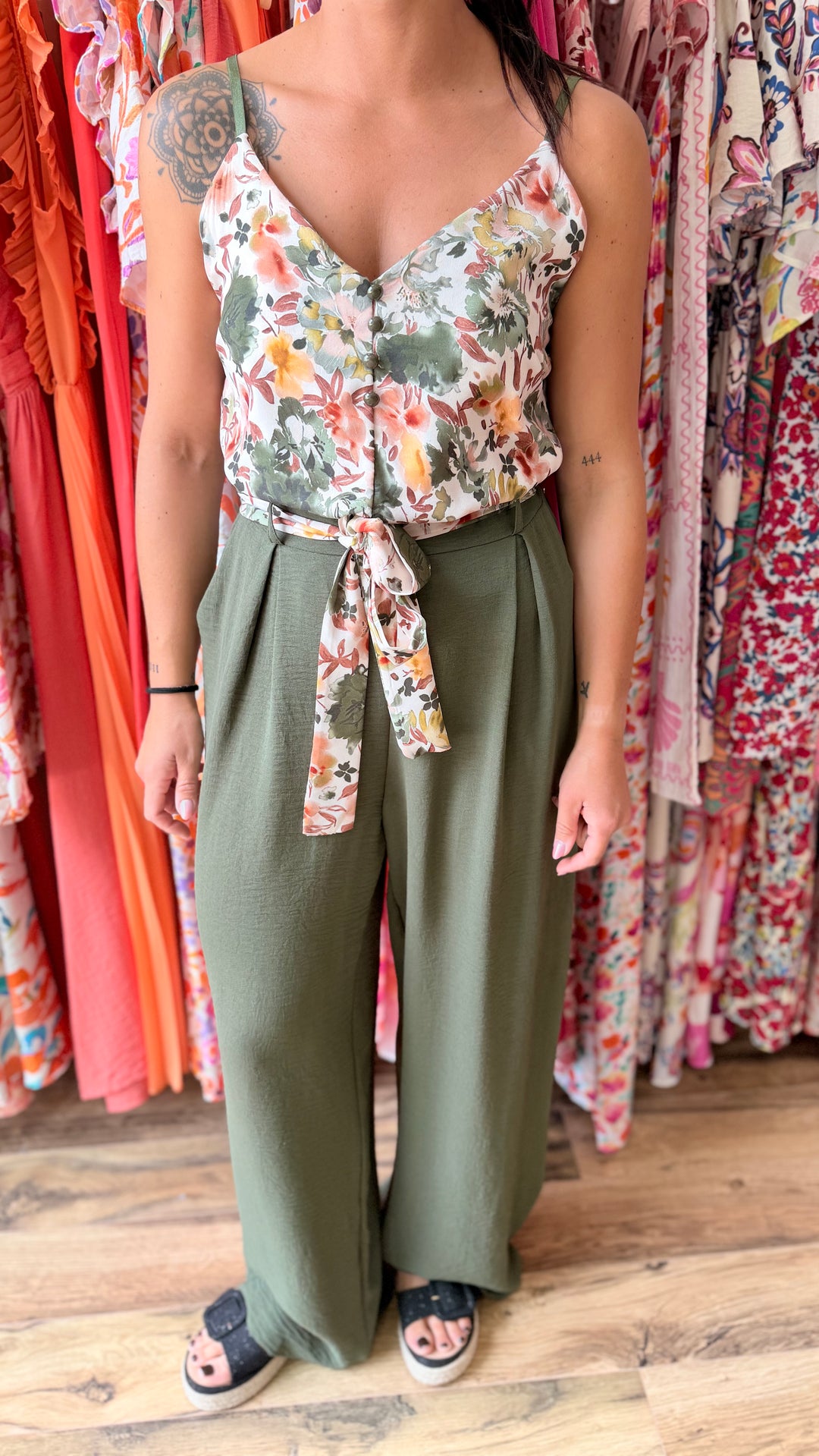Pantalon Candice kaki CURVY