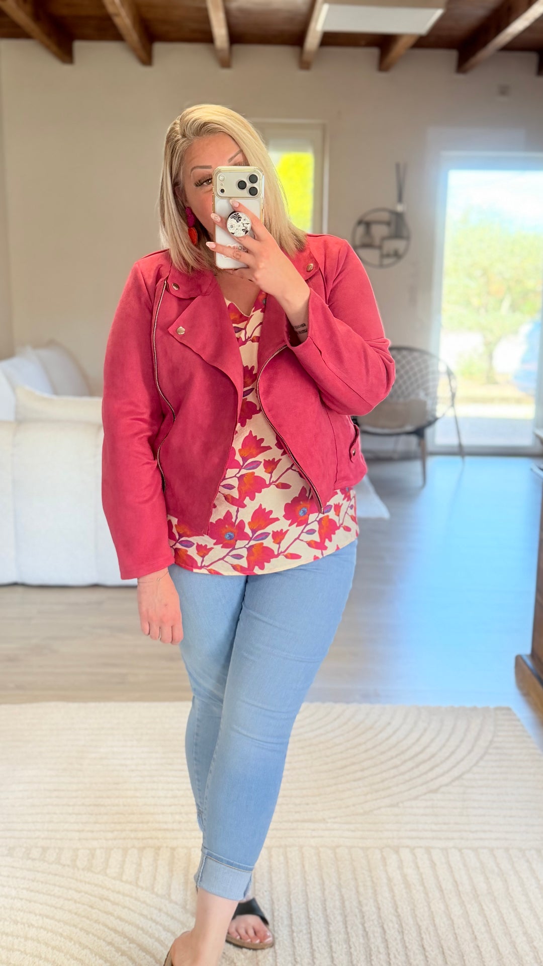 Suédine fushia CURVY