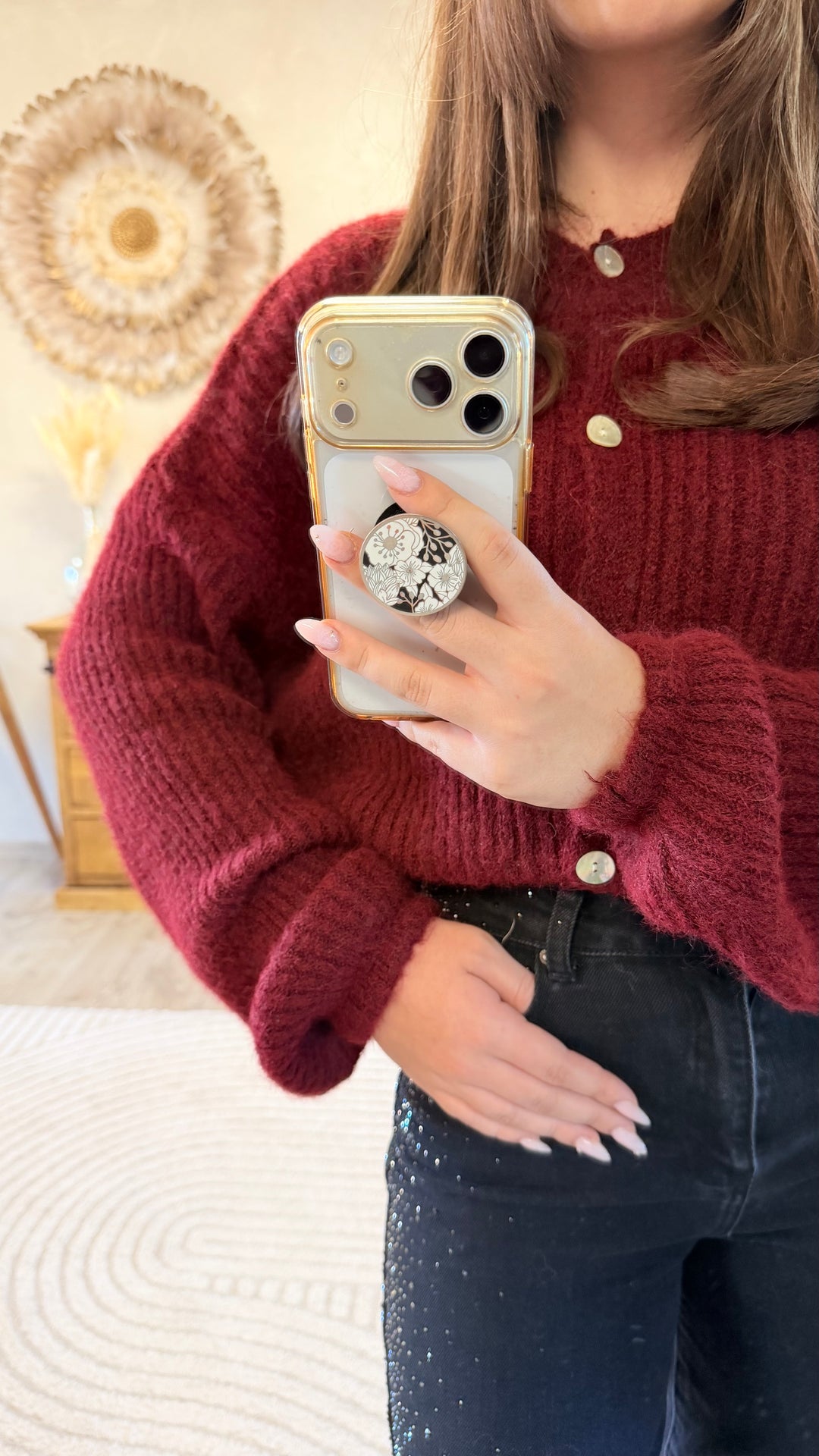 Gilet Roxane bordeaux