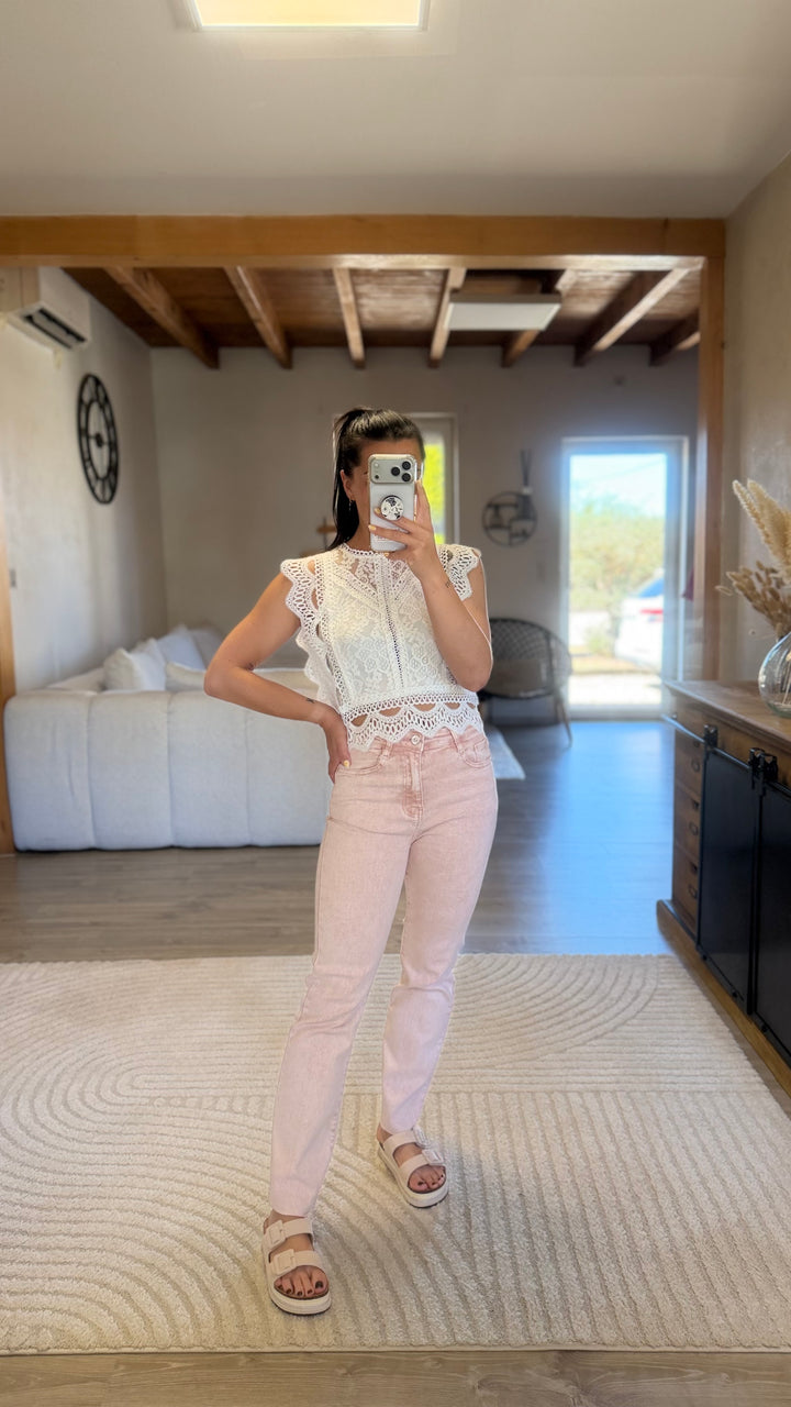 Top Uline blanc