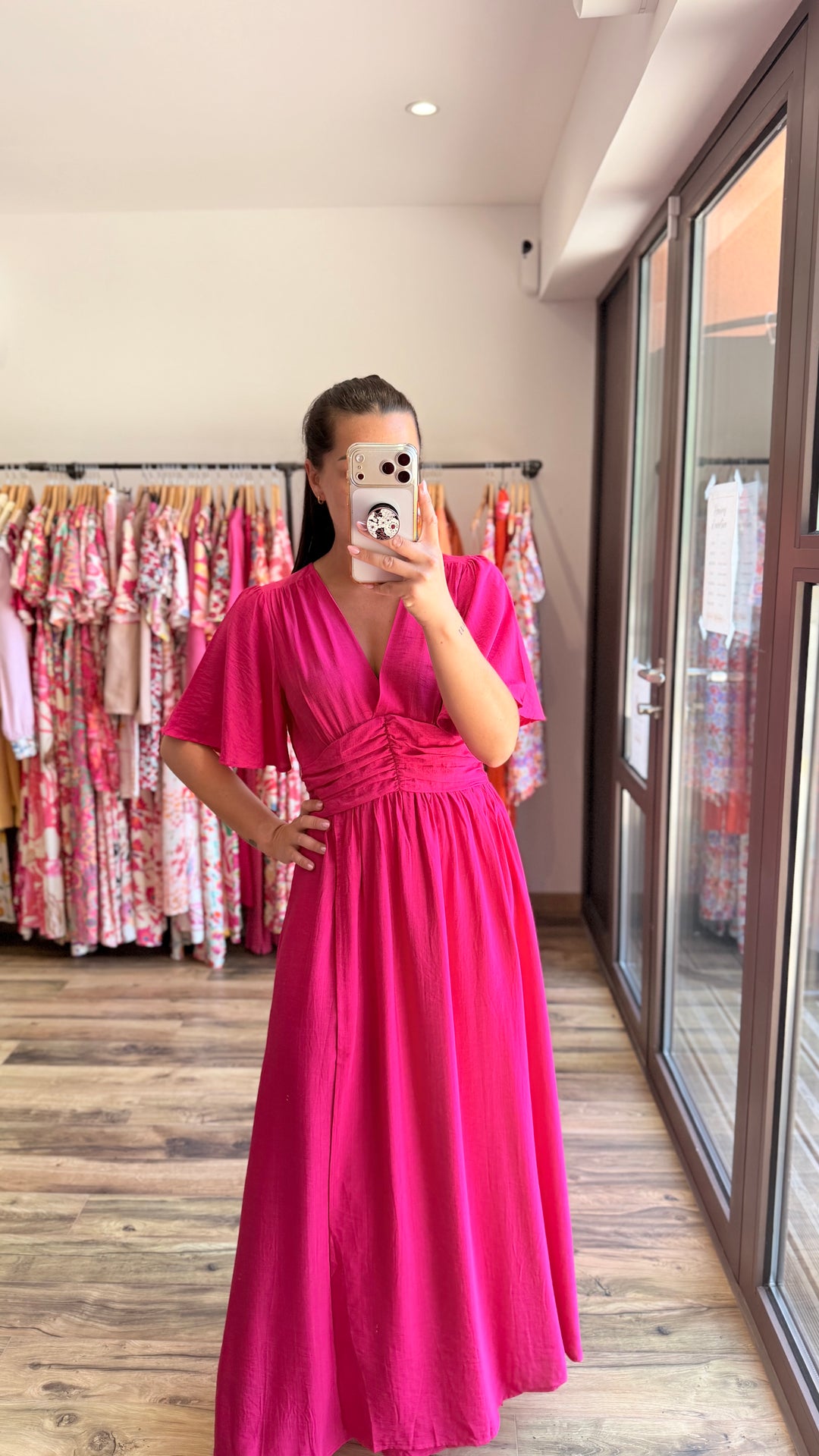 Robe longue Appo rose fuschia