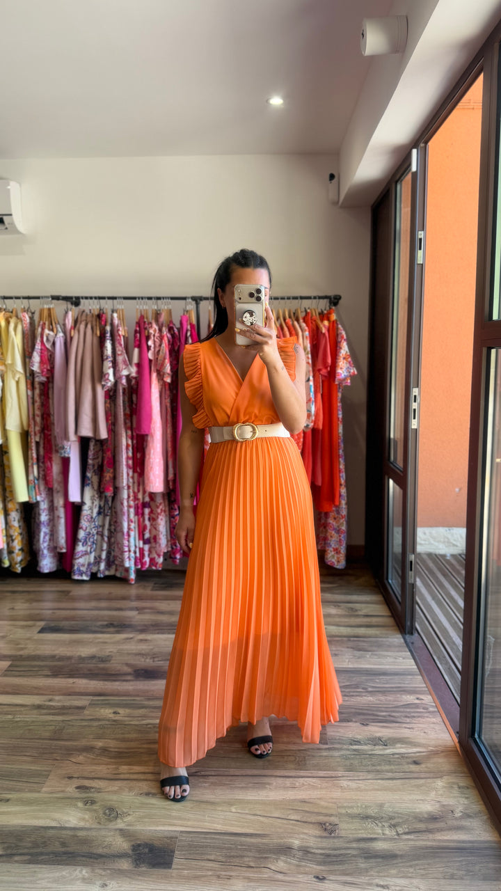 Robe longue Berenice orange
