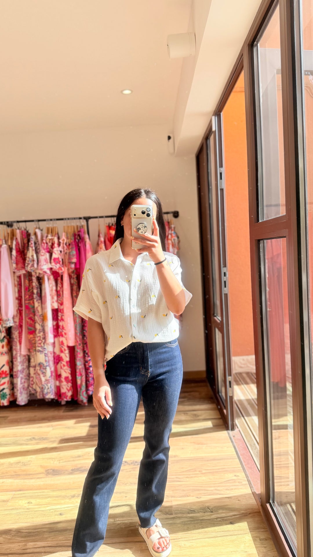 Chemise gaze citrons