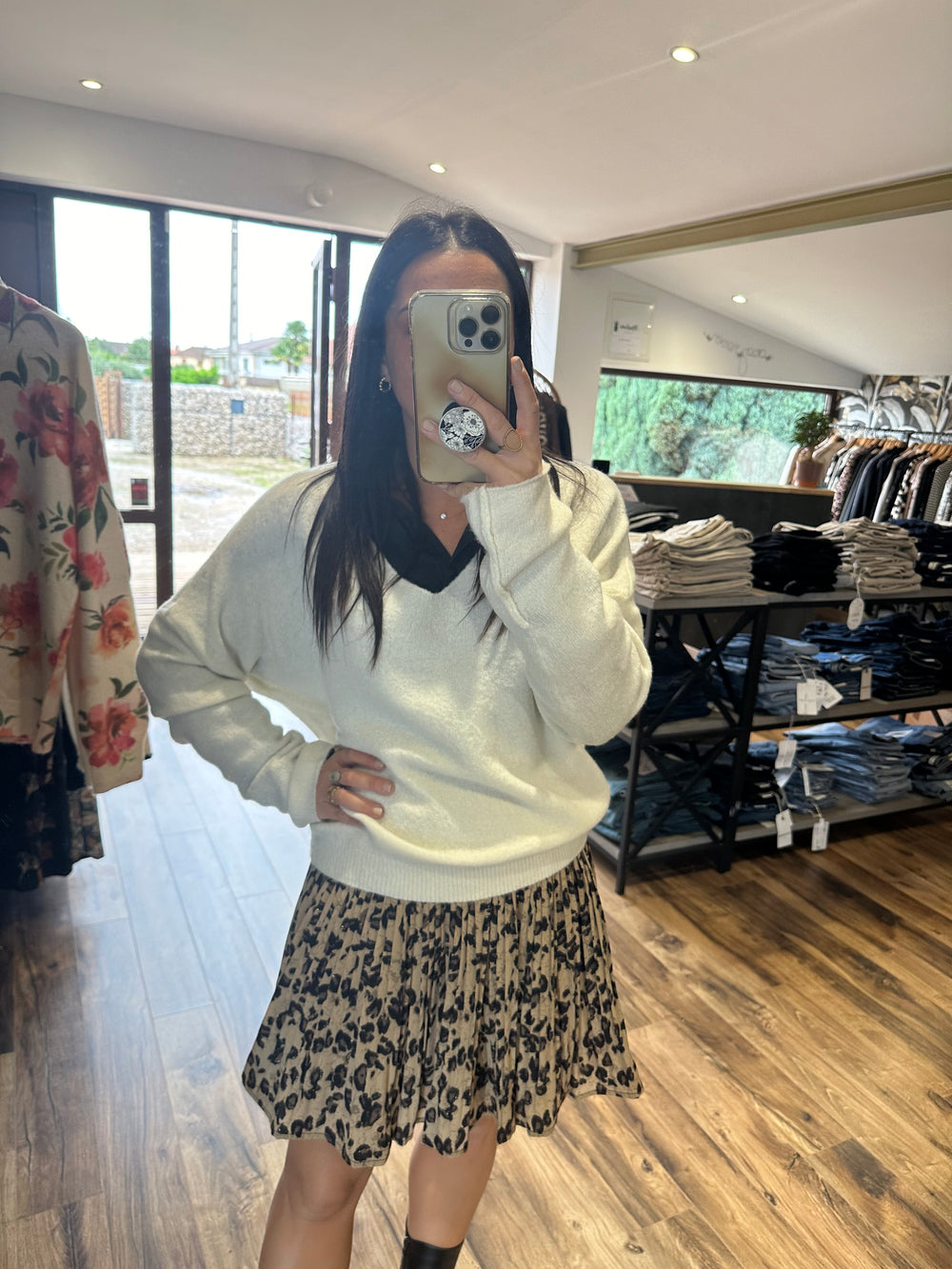 Pull blanc soly