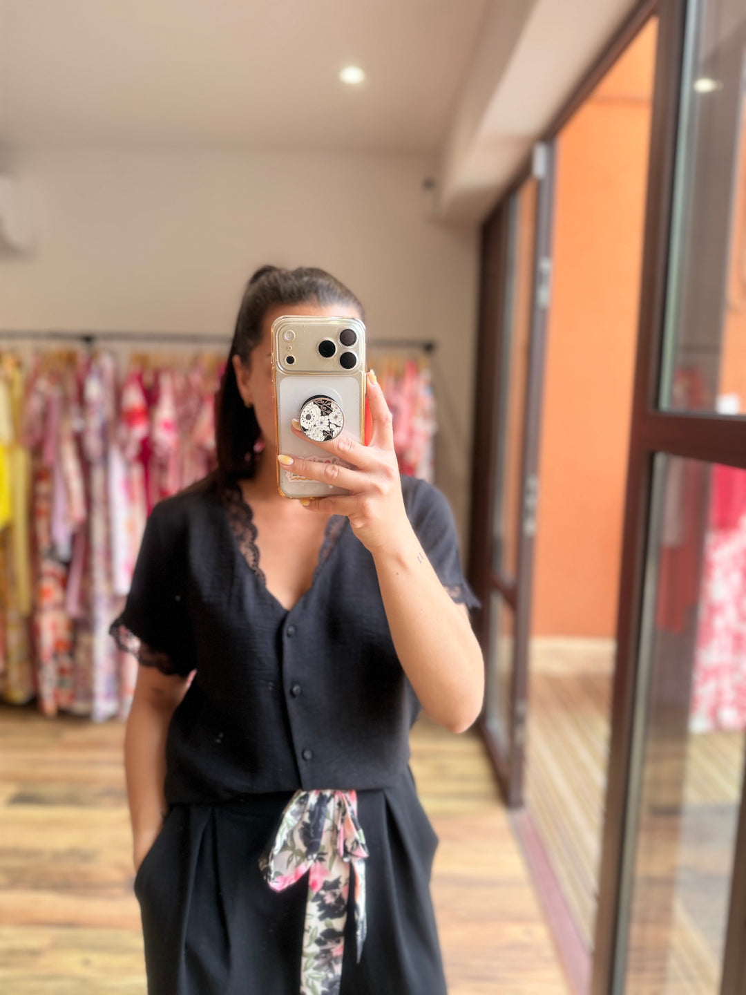 Chemise Mirta noir CURVY