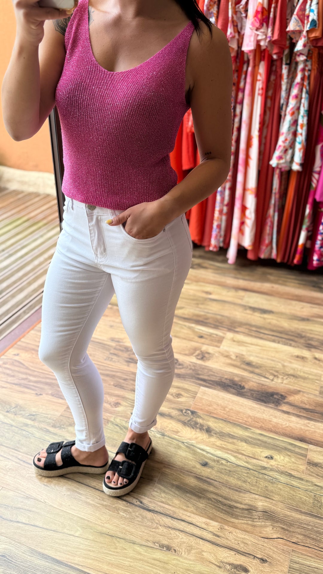 Top Afida fushia CURVY
