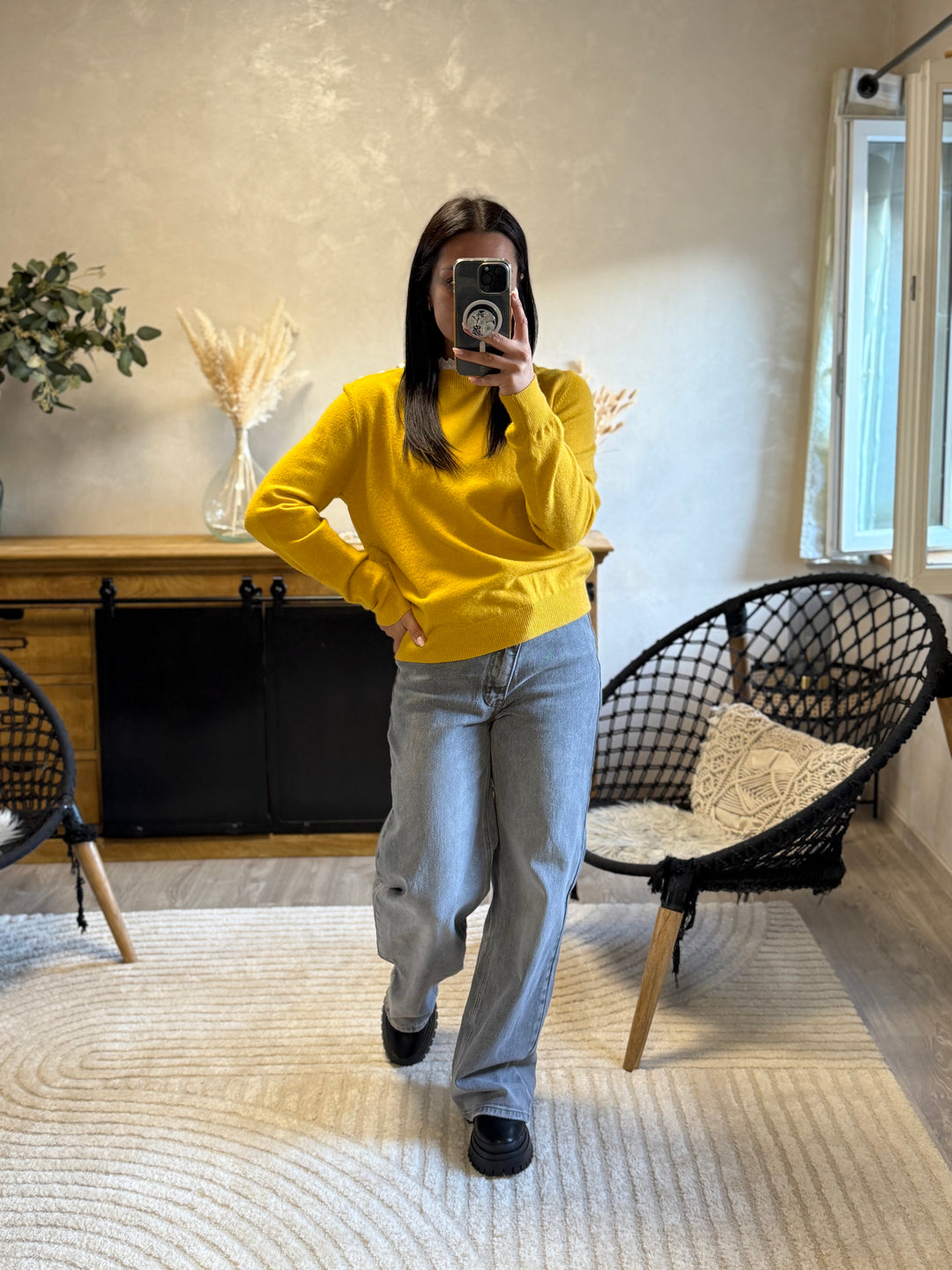 Pull Lény moutarde