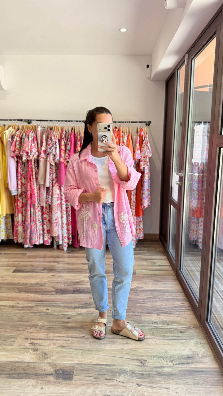 Chemise Palm rose