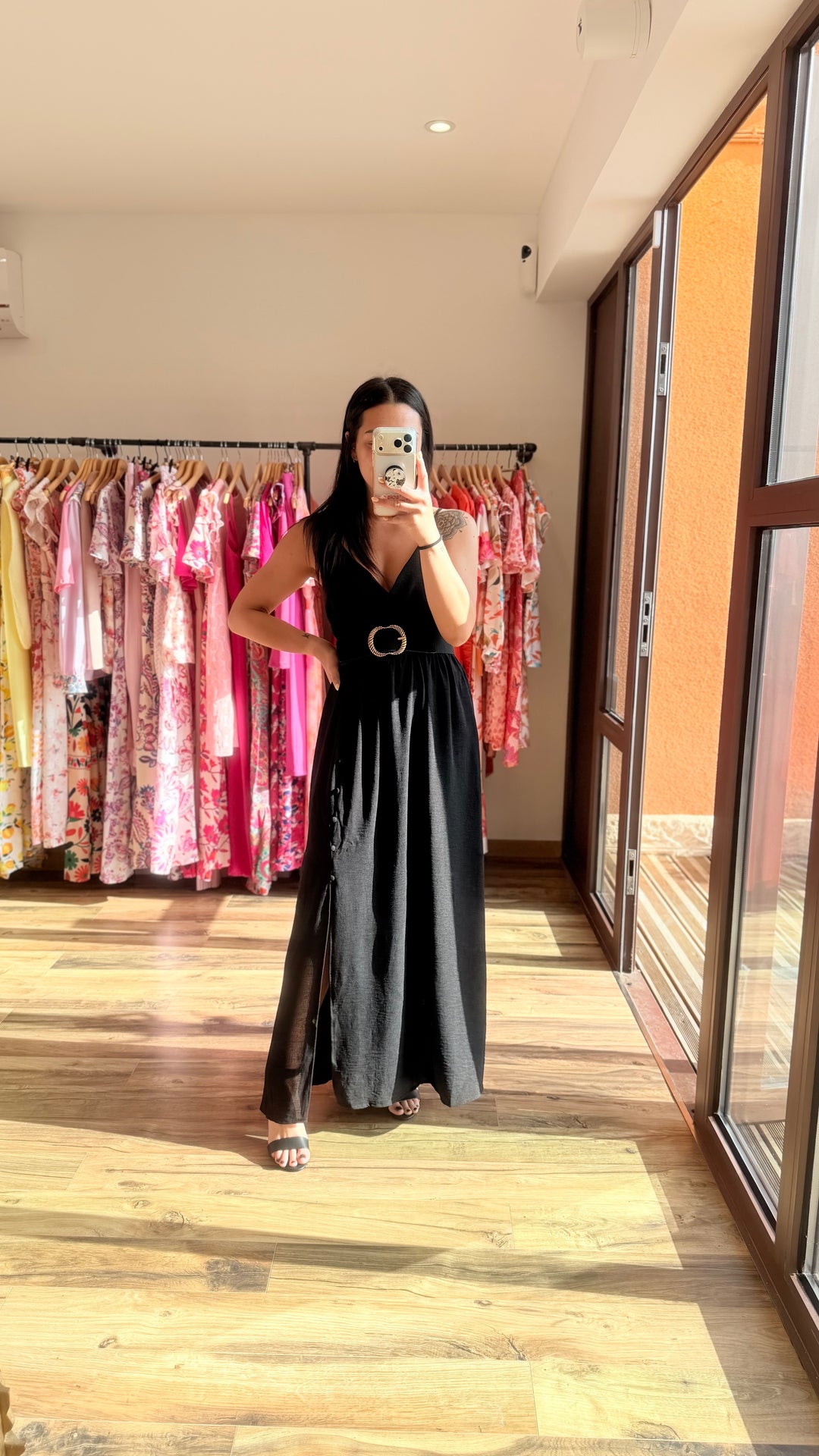 Robe longue Amanda CURVY noir
