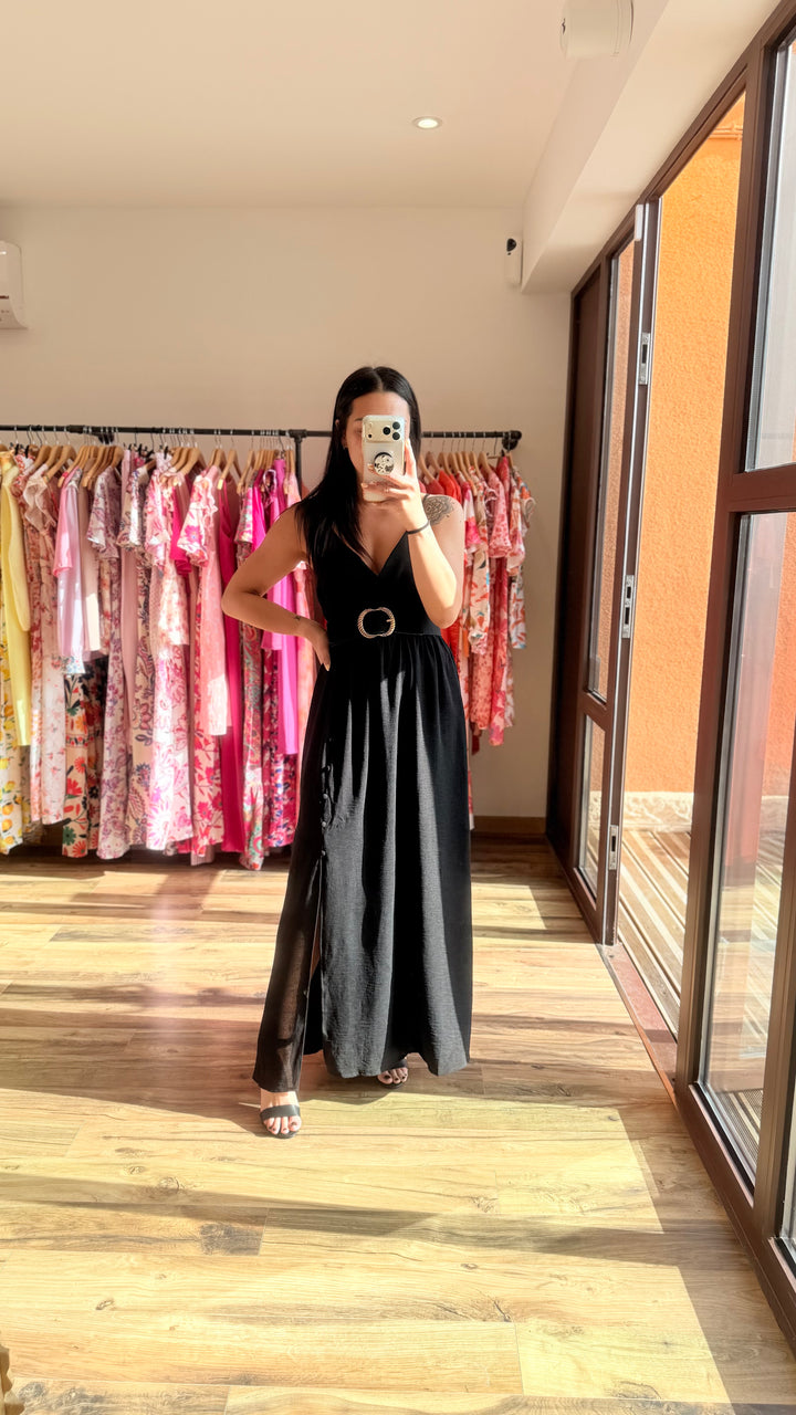 Robe longue Amanda CURVY noir