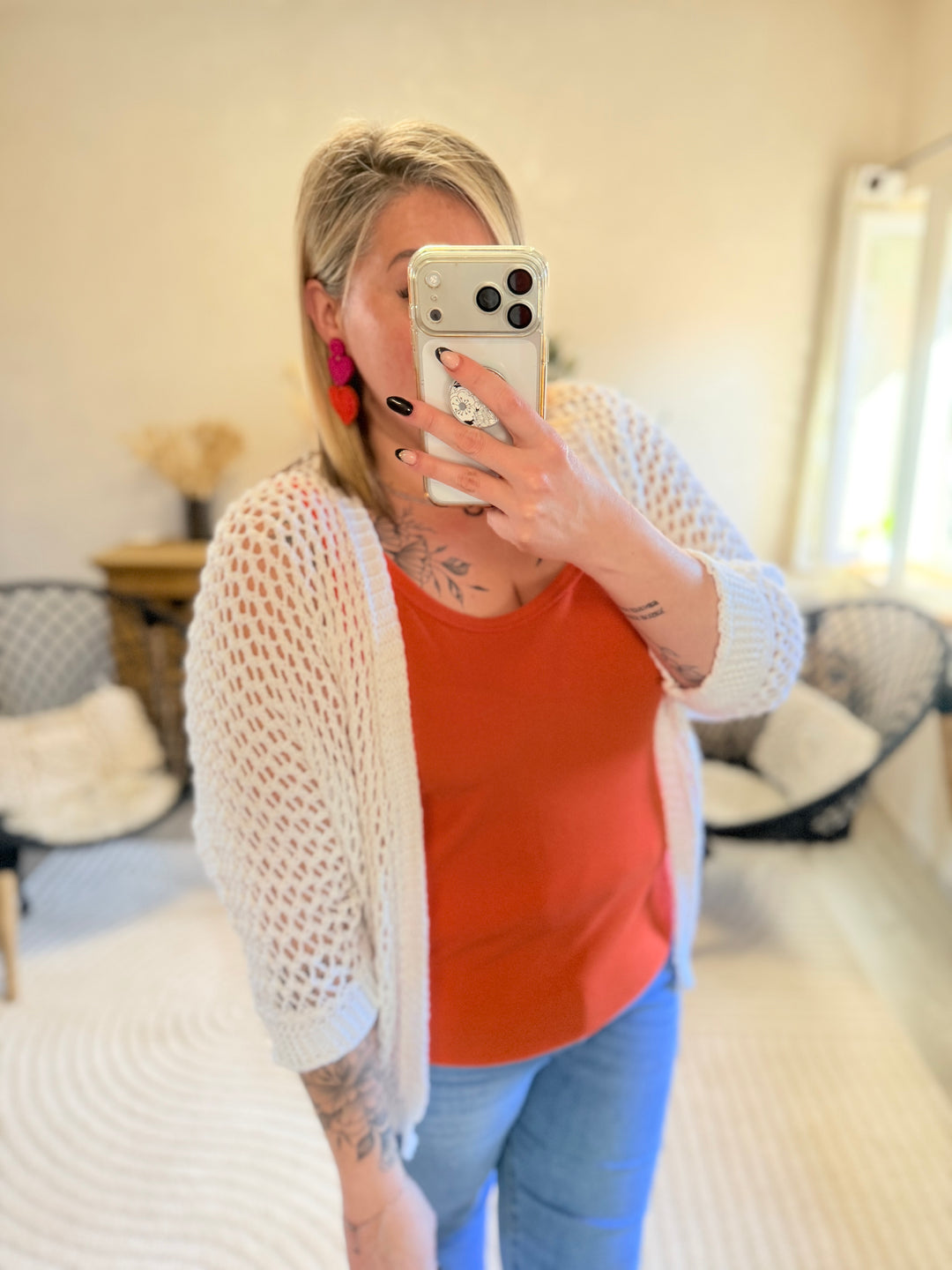 Top raph orange CURVY