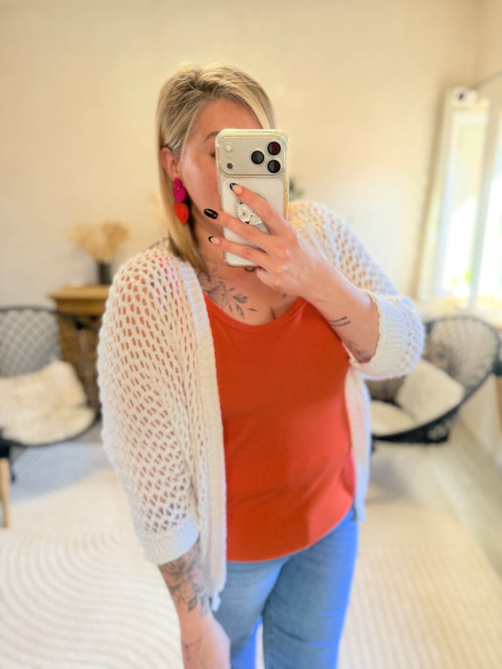 Top raph orange CURVY