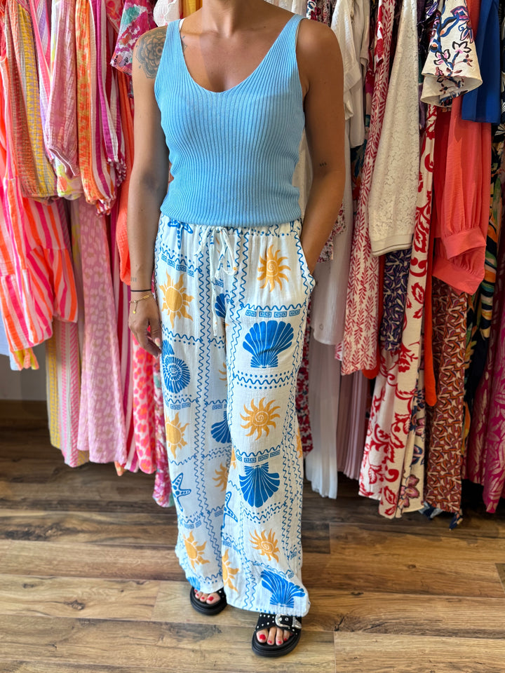 Pantalon Calypso bleu