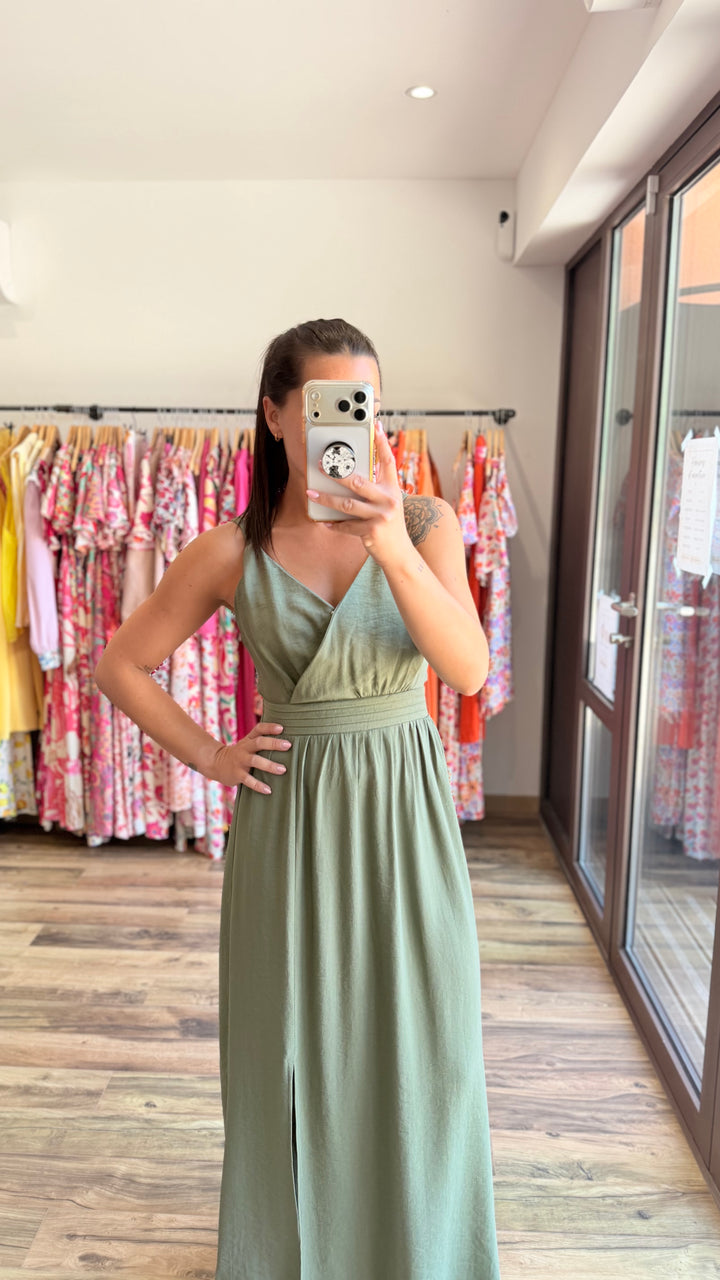 Robe longue Molly kaki CURVY