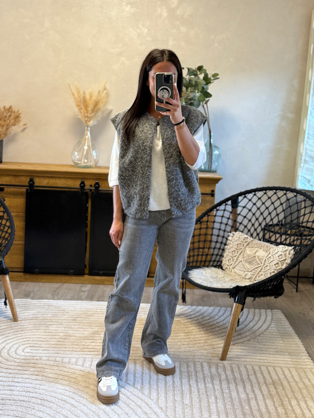 Gilet sans manches gris