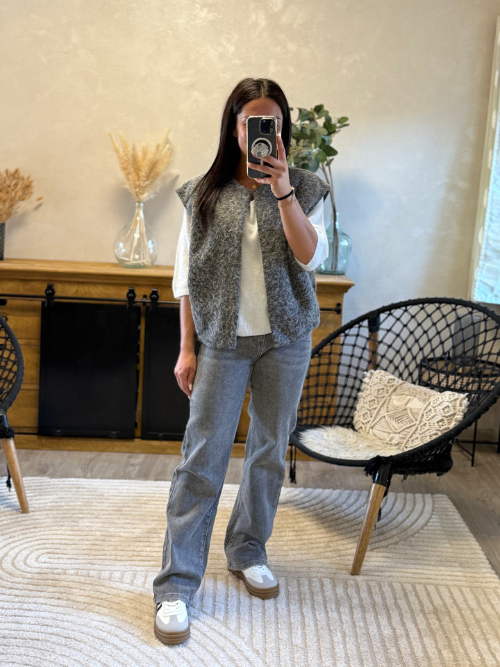 Gilet sans manches gris