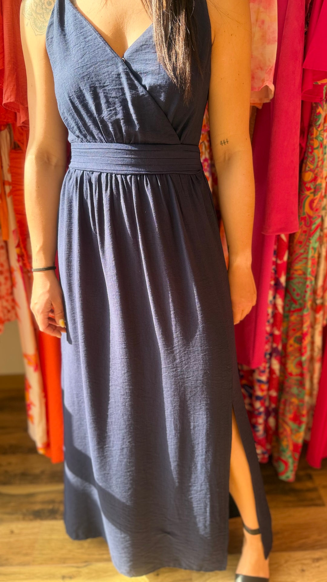 Robe longue Molly Marine CURVY