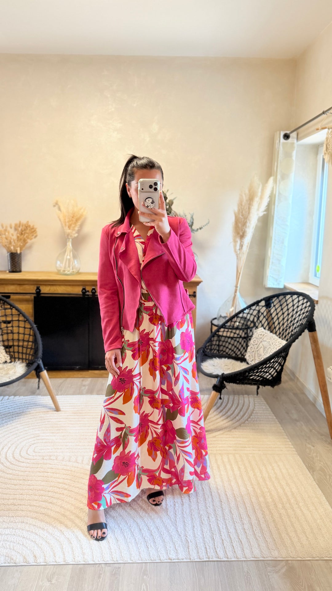 Suédine fuchsia