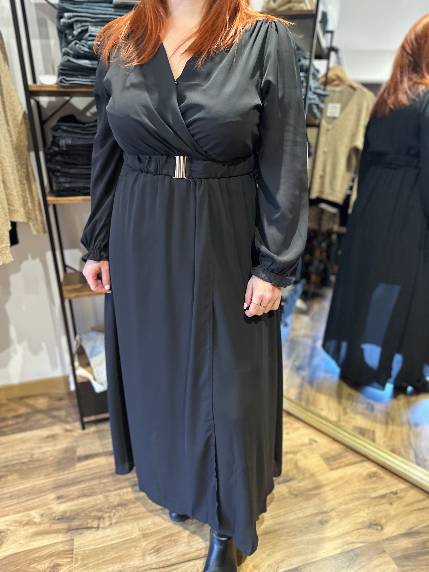 Robe longue noir curvy