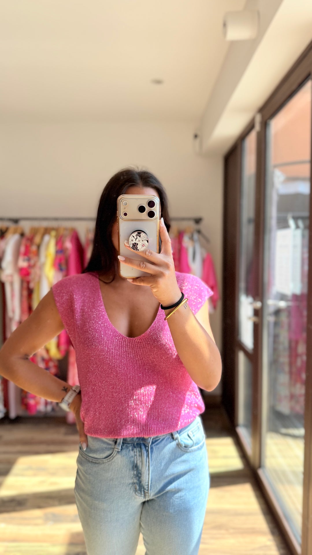 Top Milane fushia CURVY