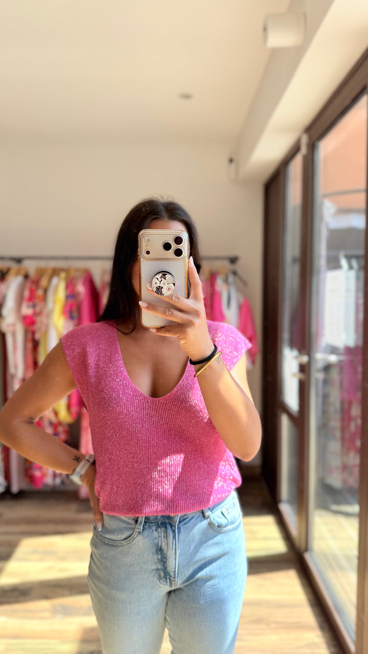 Top Milane fushia CURVY