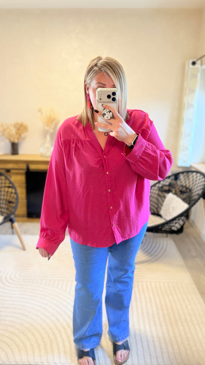 Chemise slava fuchsia CURVY