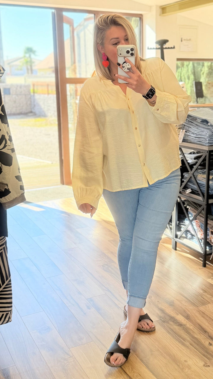 Chemise Slava jaune CURVY