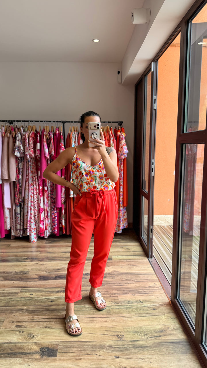 Pantalon Evy corail