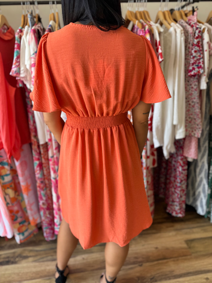 Robe courte Anail orange