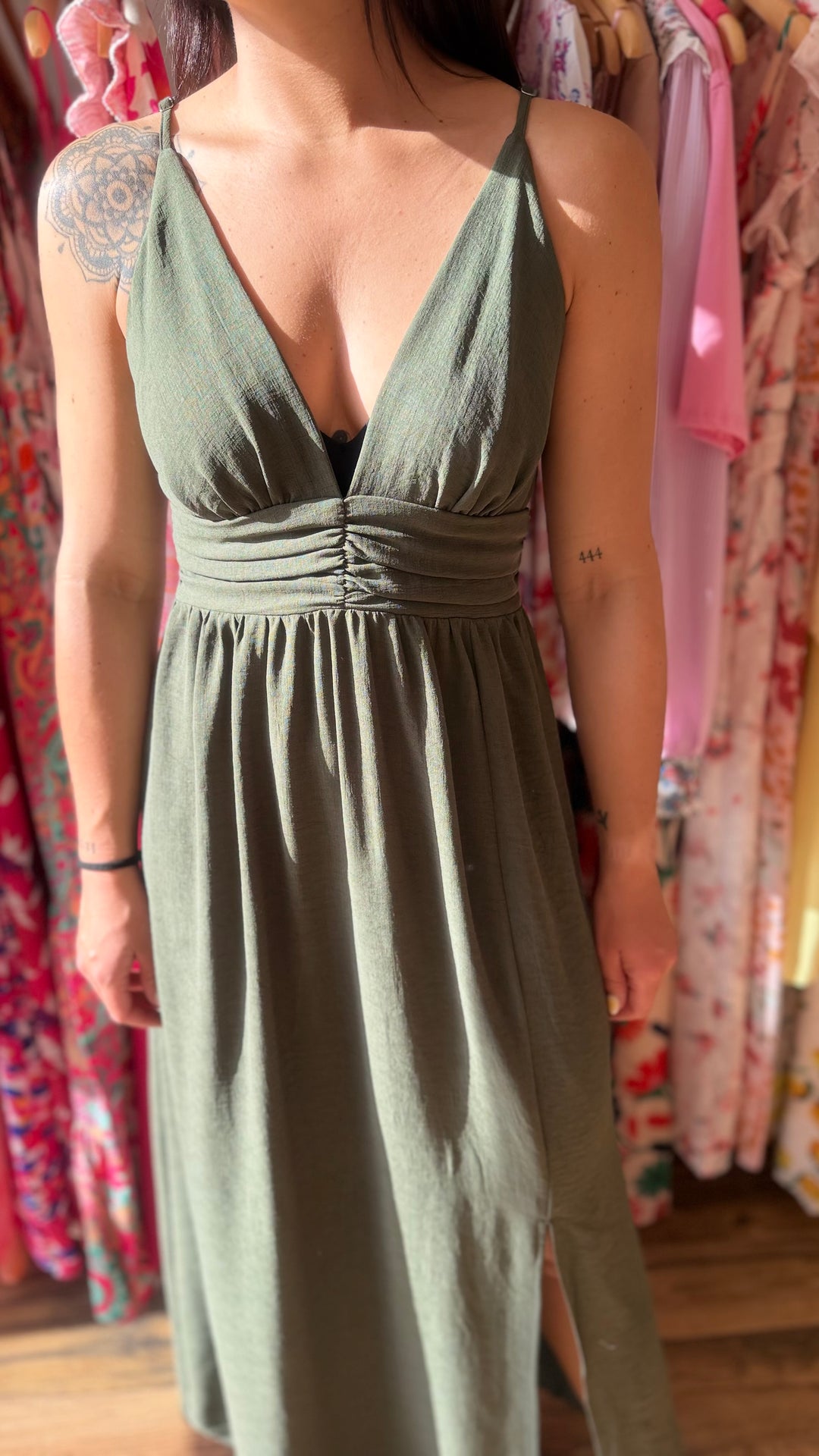 Robe Caly kaki CURVY