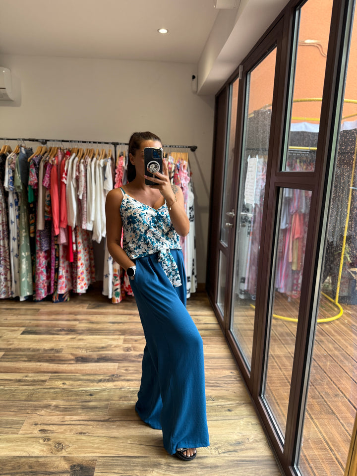 Top Malaga bleu canard CURVY