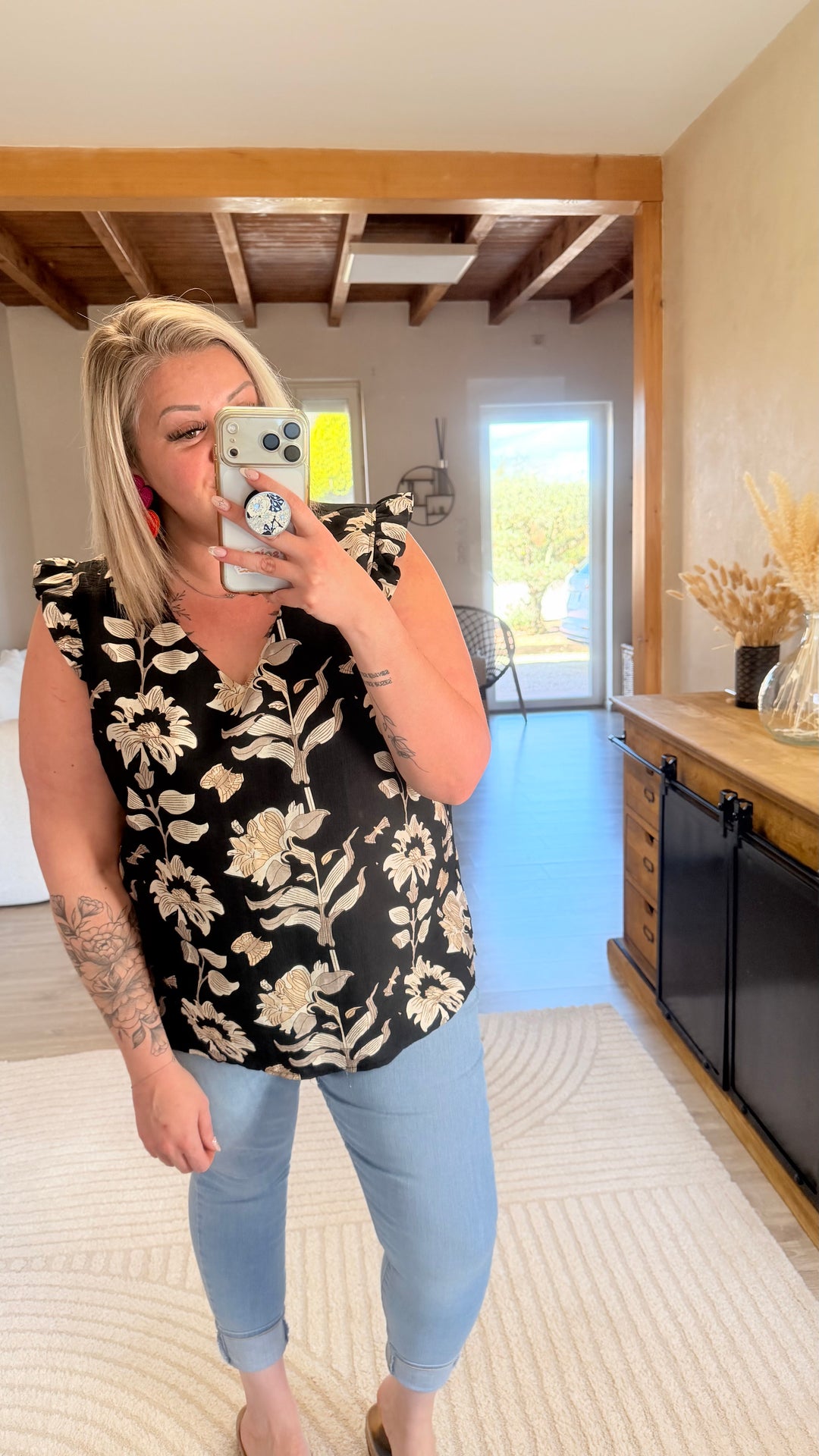 Blouse Flora noir
