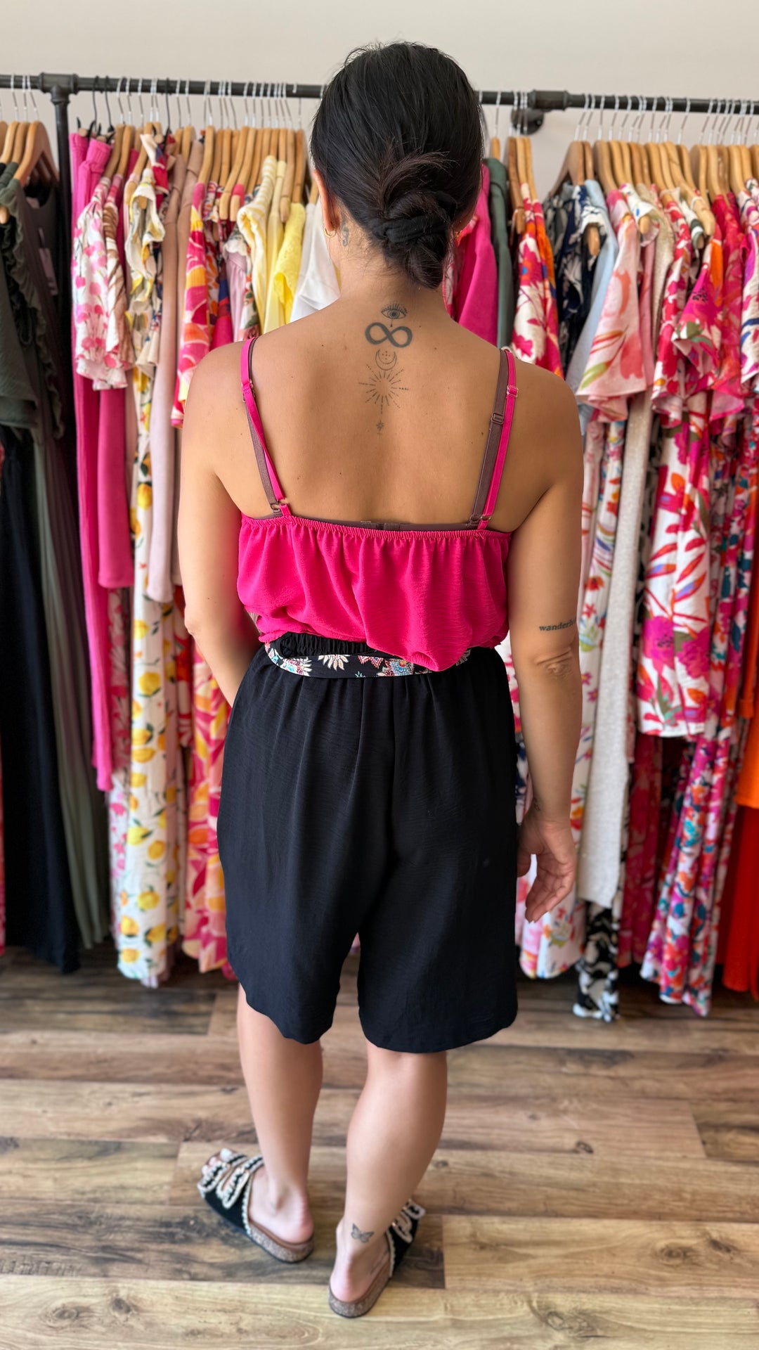Top perles rose CURVY
