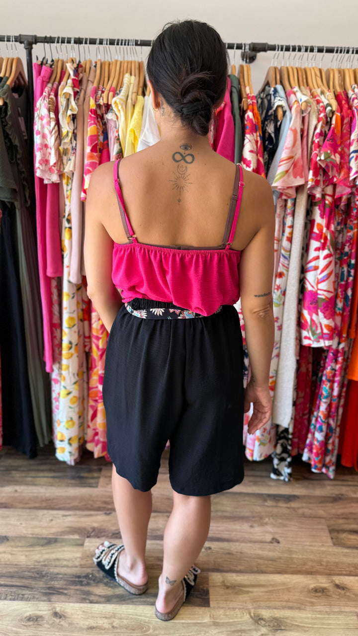 Top perles rose CURVY