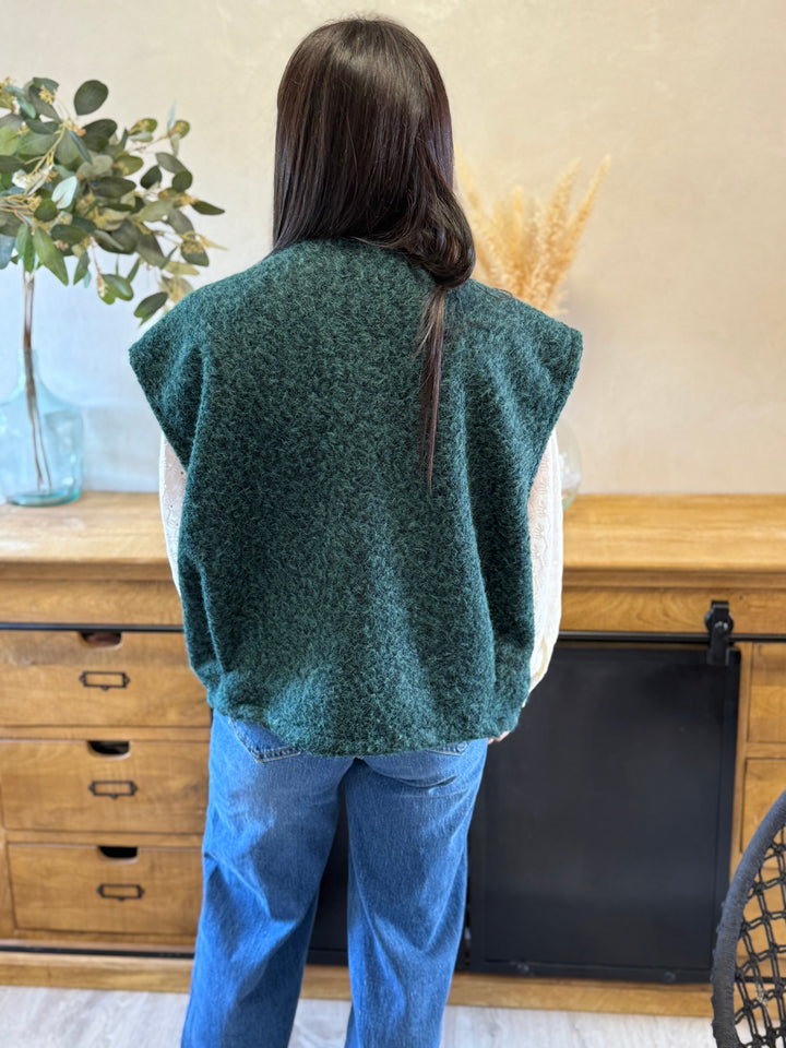 Gilet sans manches vert émeraude