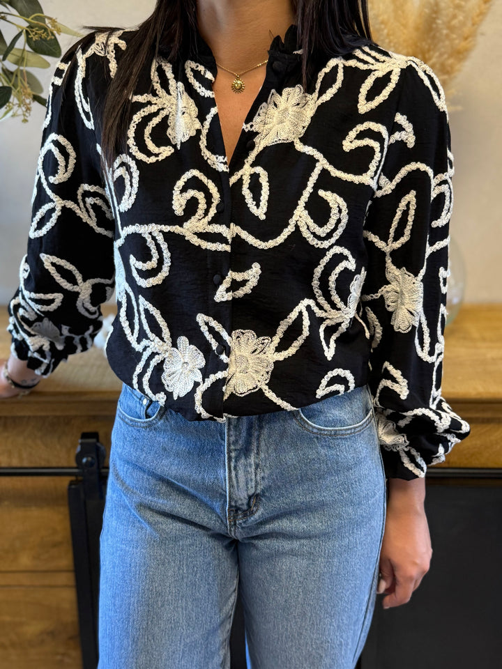 Chemise Jordane noir CURVY