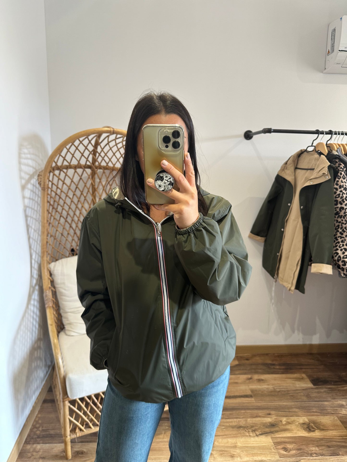 Parka June vert doré